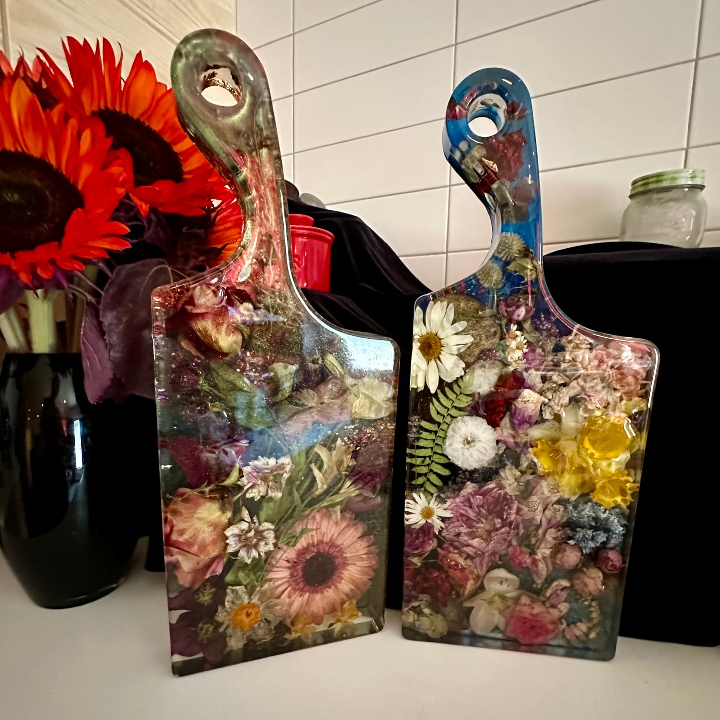 Giant Burgandy & Golden Sparkling Board