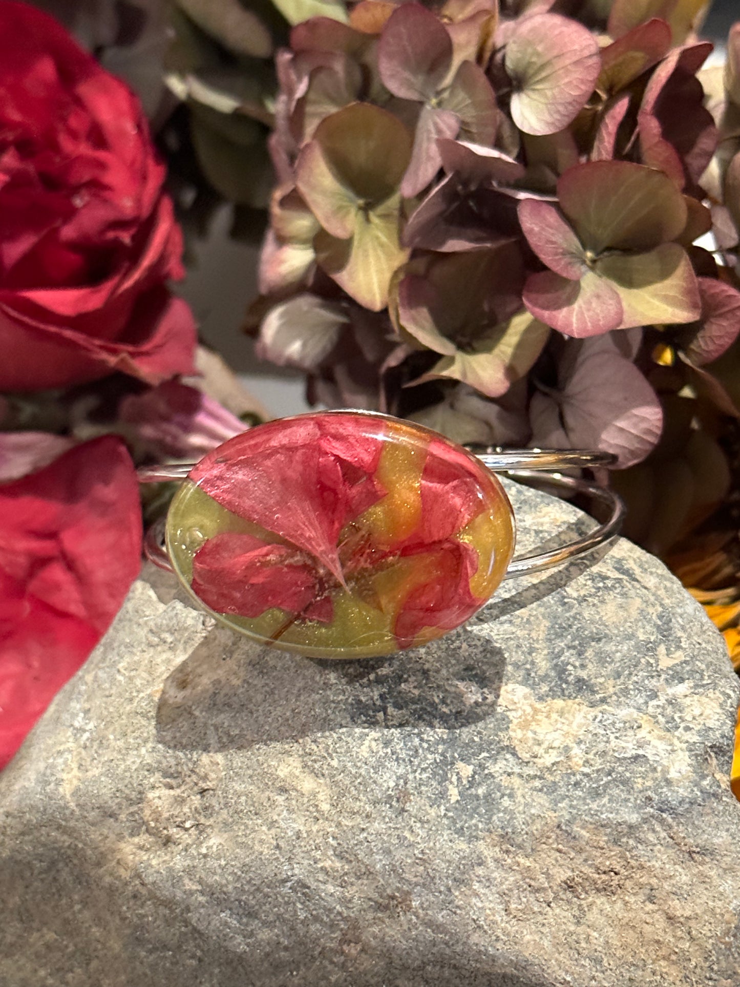 Pink Flower Bracelet