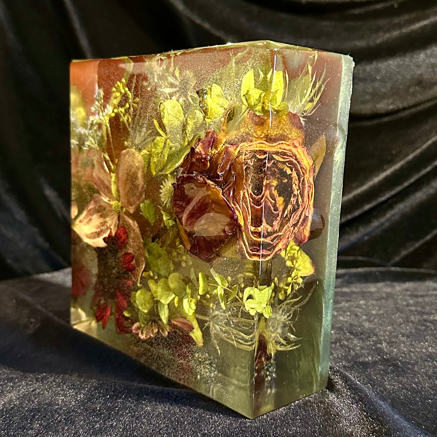 Square Garden with Protruding Rose