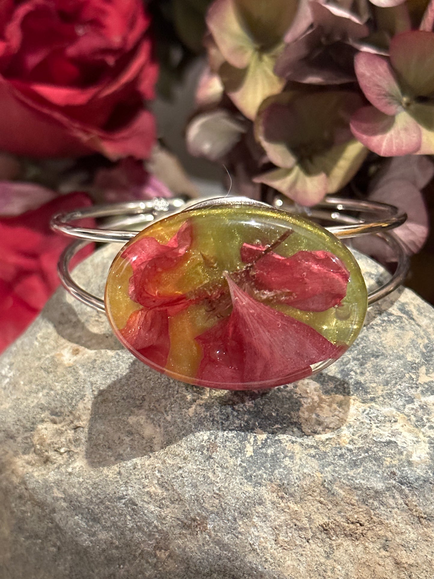 Pink Flower Bracelet
