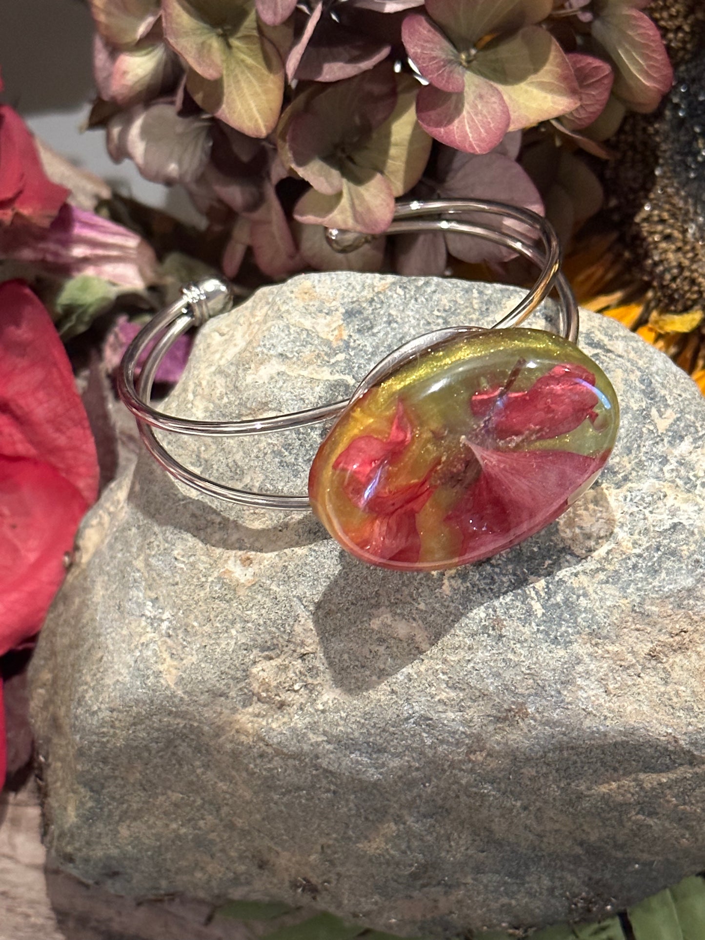Pink Flower Bracelet