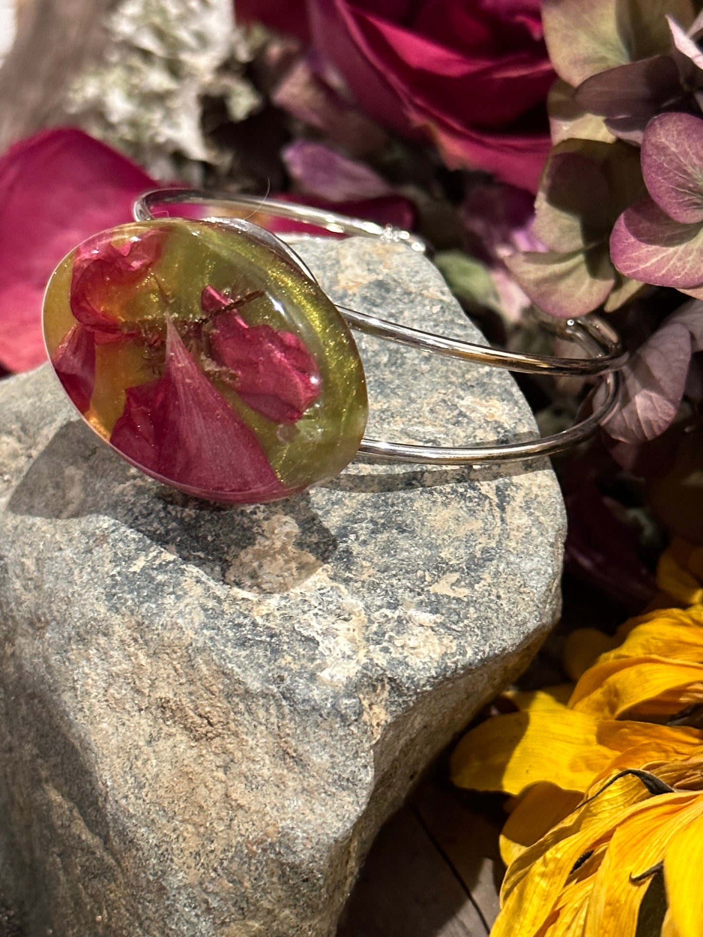 Pink Flower Bracelet