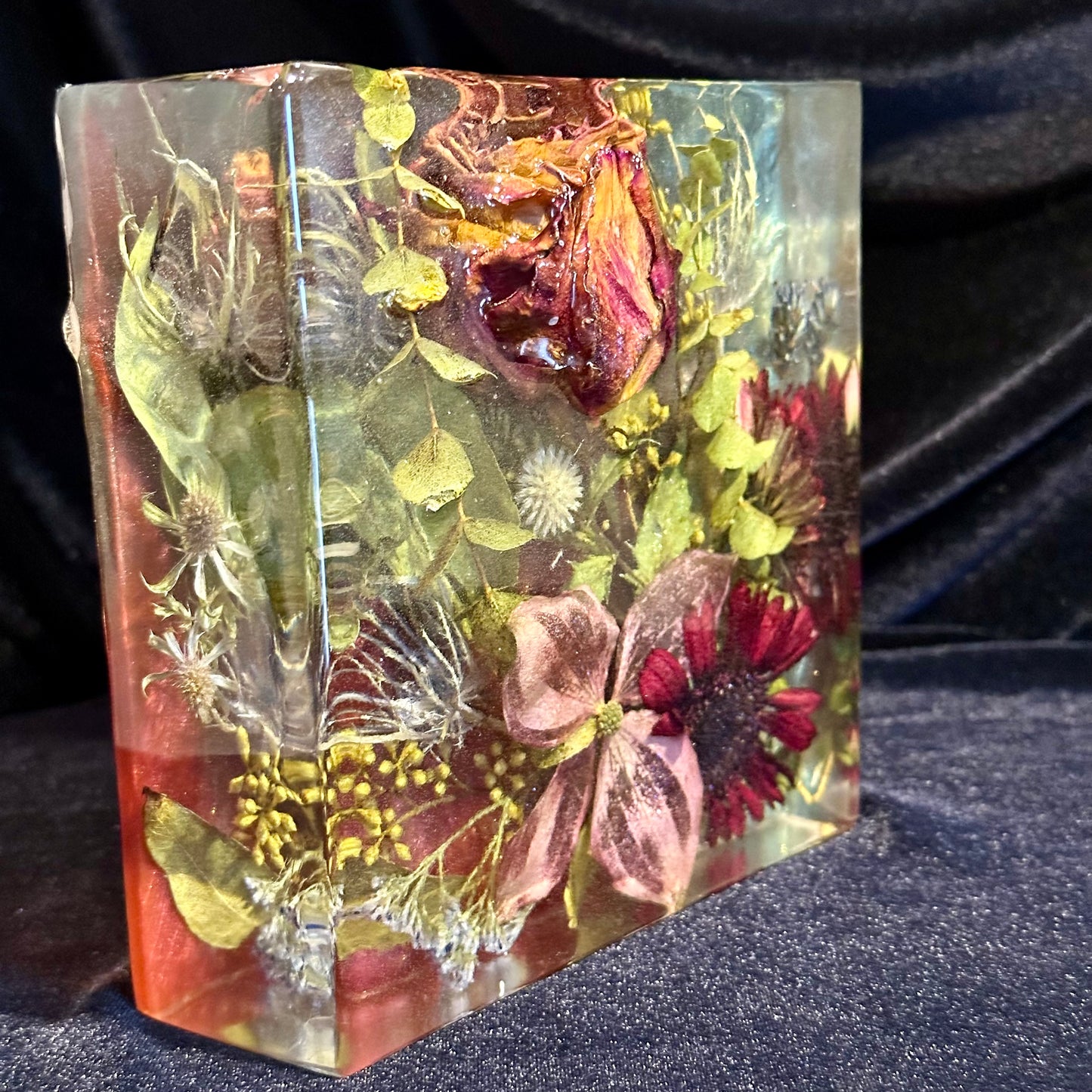 Square Garden with Protruding Rose