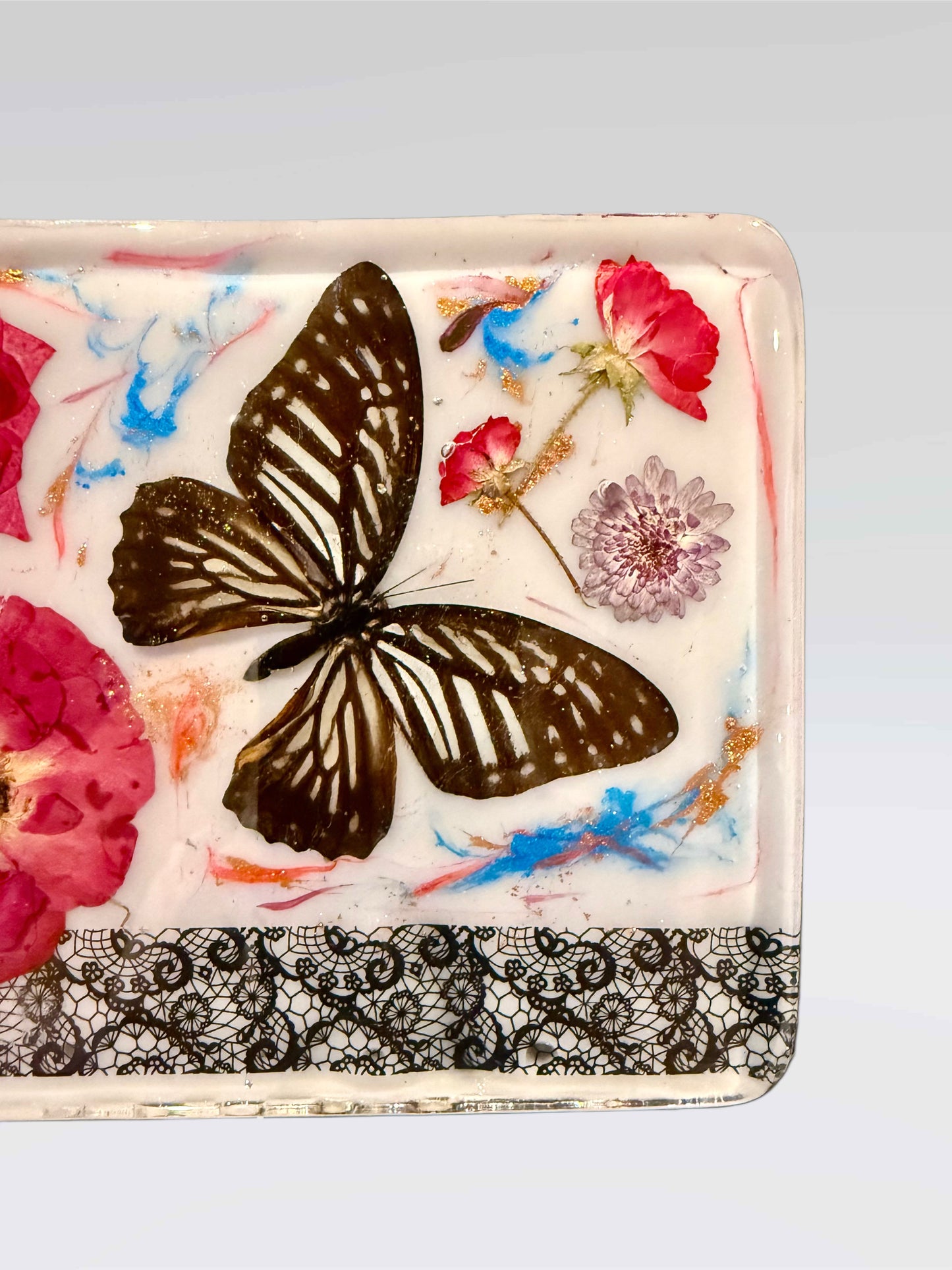 Butterflies and Roses Cheese Board