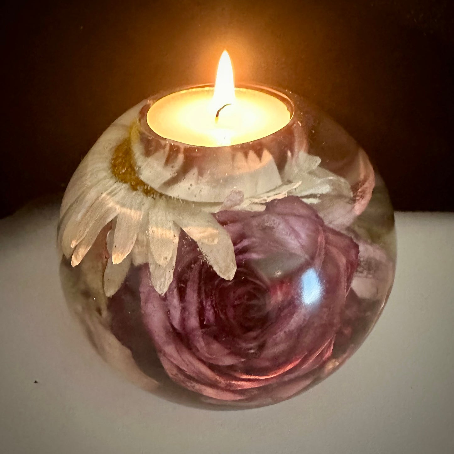 Rose & Daisy Large Tea-light Sphere