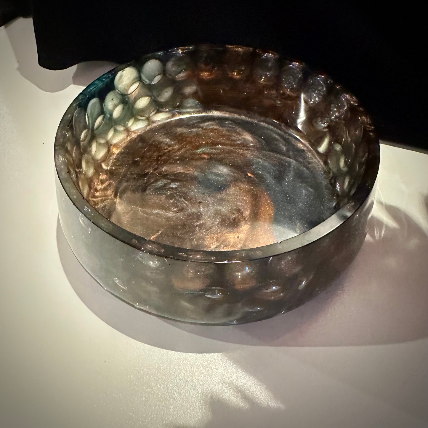 Large Black & Copper Shimmer Bowl