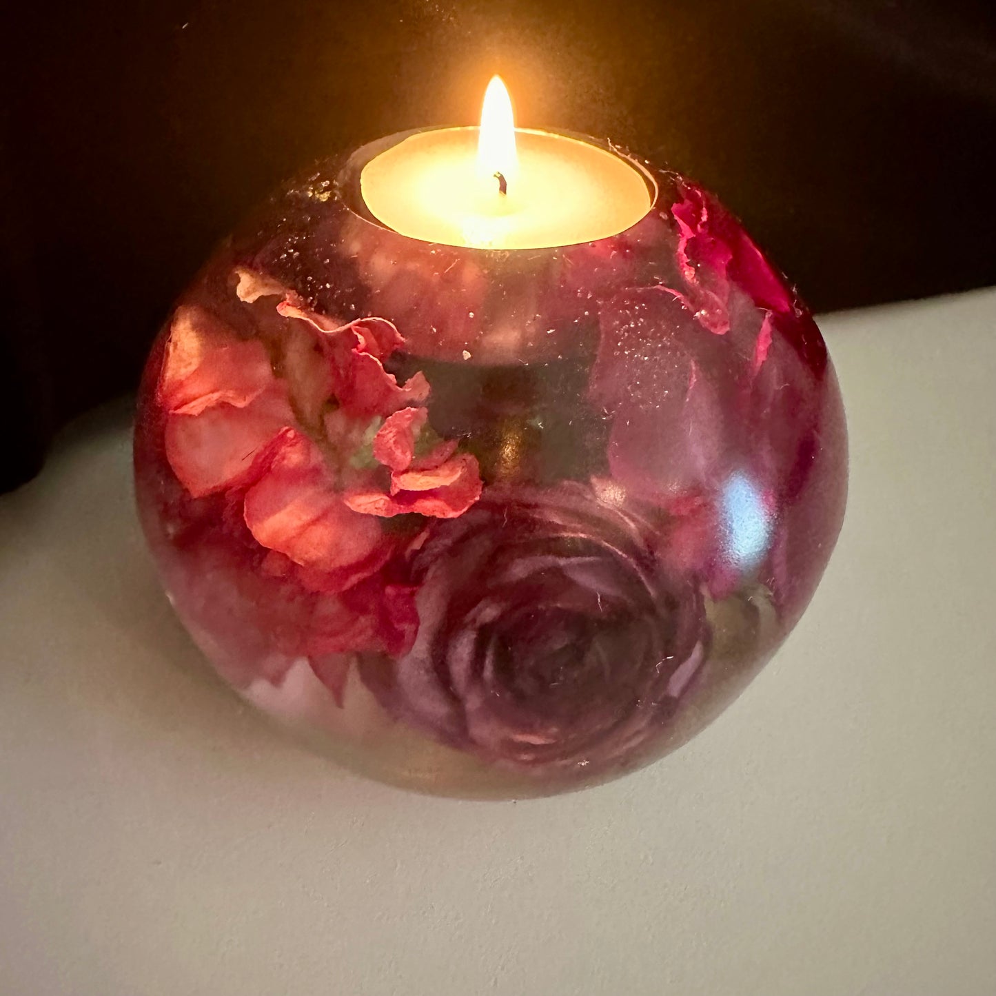 Pink & Purple Large Tea-light Sphere