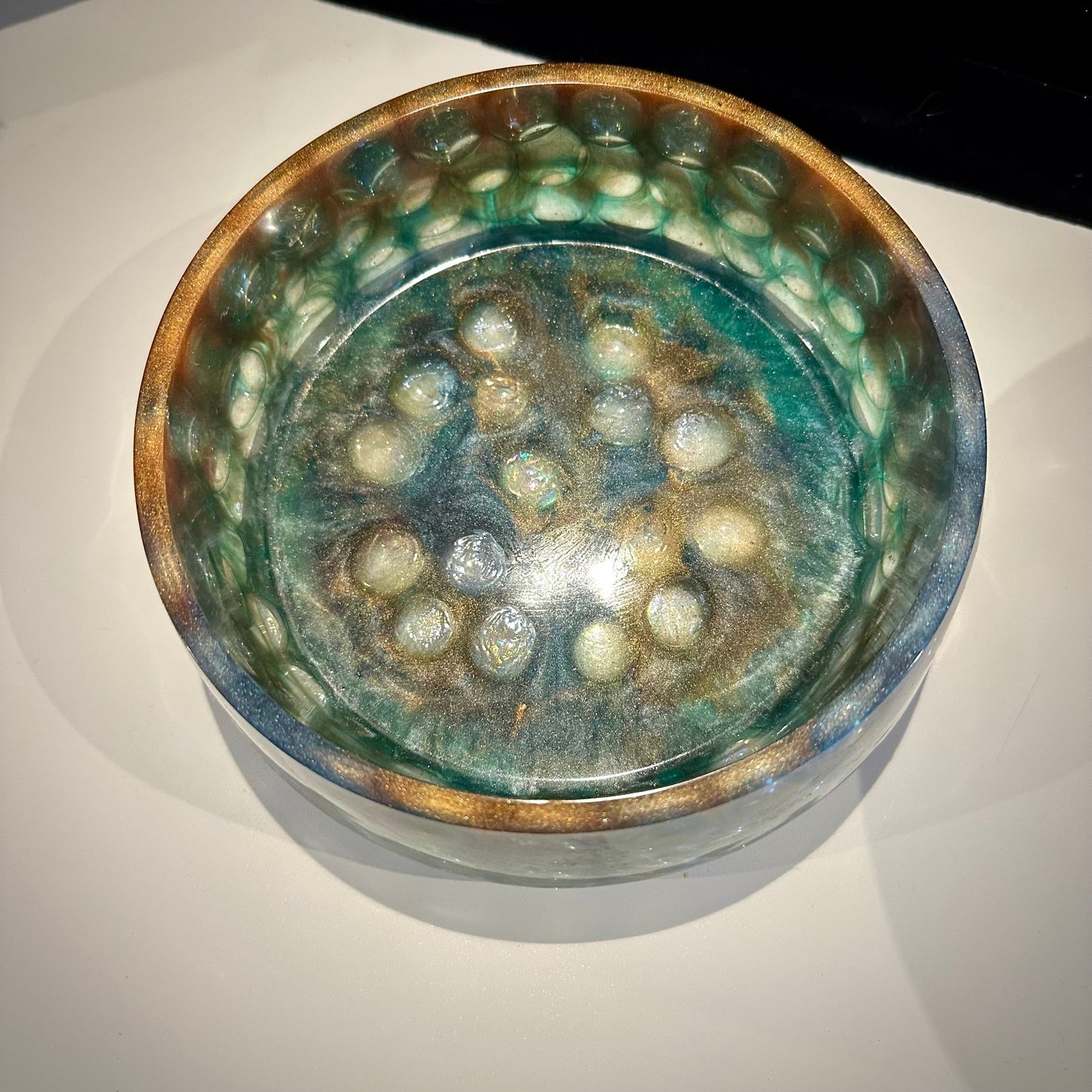 Large Green & Blue Shimmer Bowl