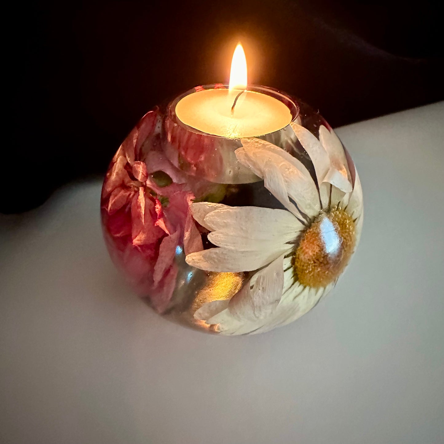 Purple Pink & White Large Tea-light Sphere