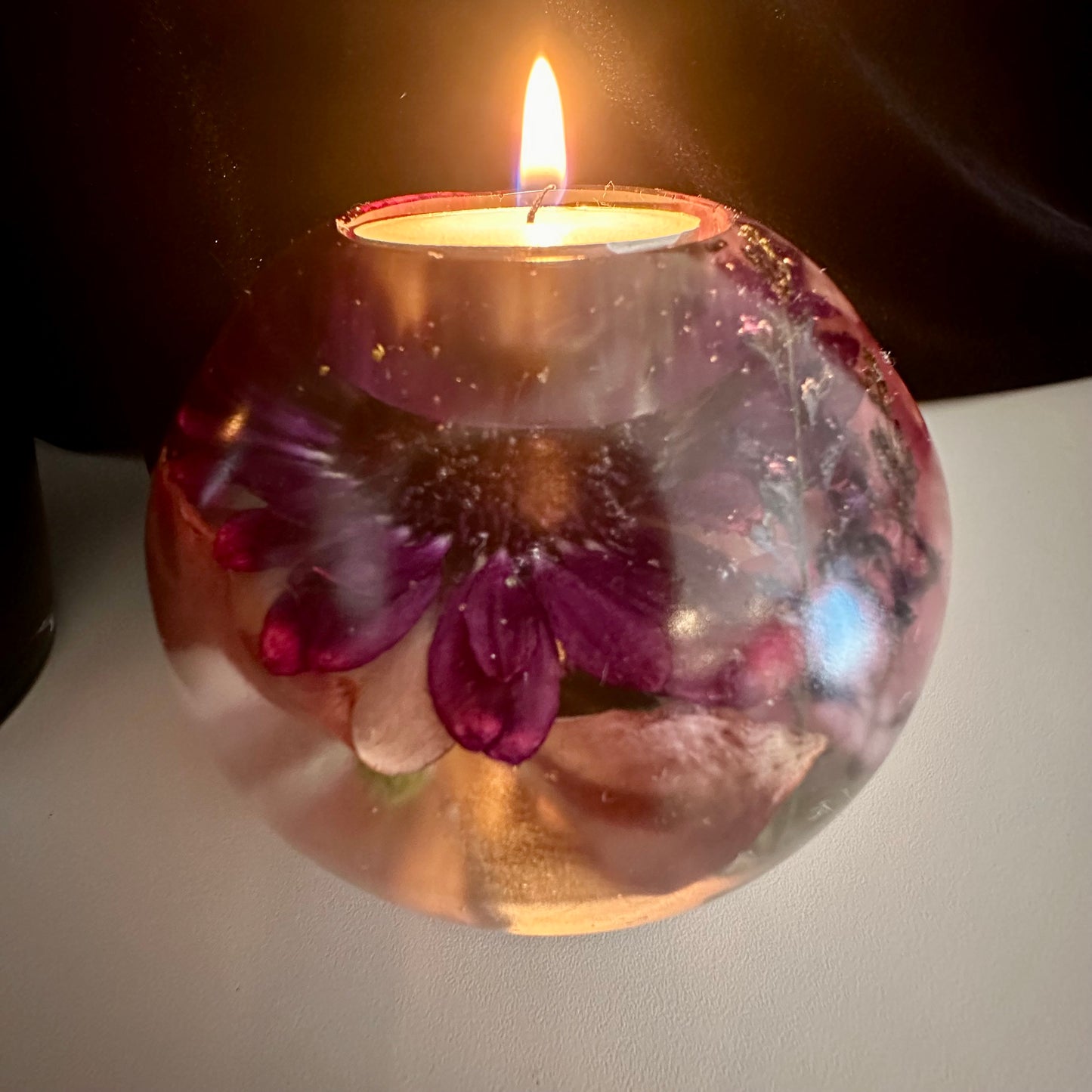 Pink & Purple Large Tea-light Sphere