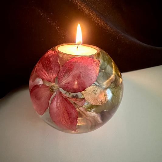 Pink Dogwood & Hydrangea Large Tea-light Sphere