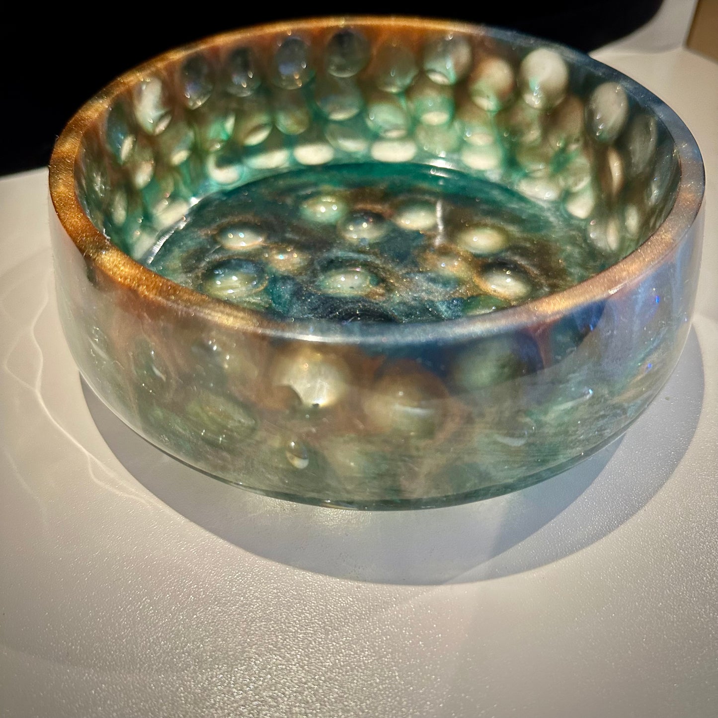 Large Green & Blue Shimmer Bowl