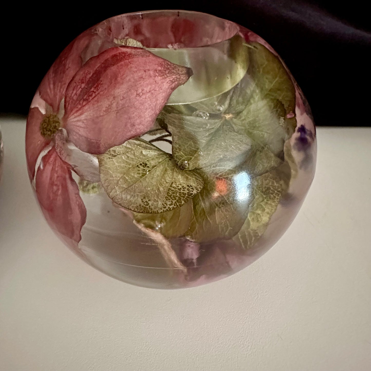 Pink Dogwood & Hydrangea Large Tea-light Sphere