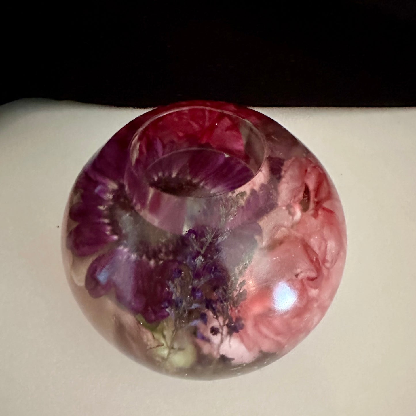 Pink & Purple Large Tea-light Sphere