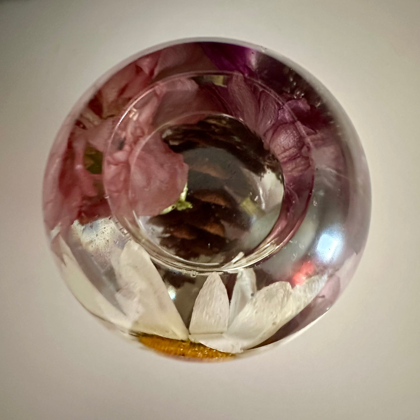 Purple Pink & White Large Tea-light Sphere