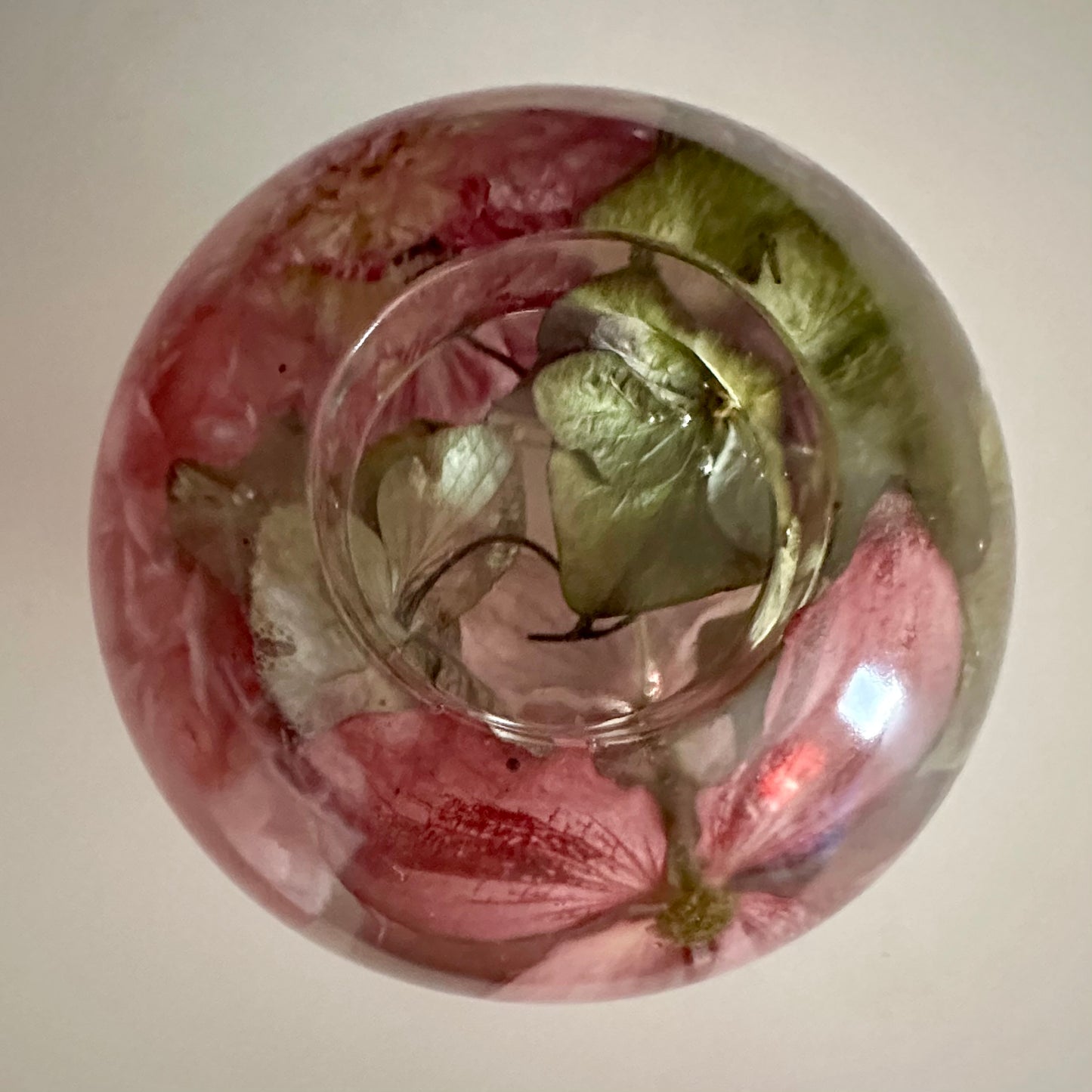 Pink Dogwood & Hydrangea Large Tea-light Sphere