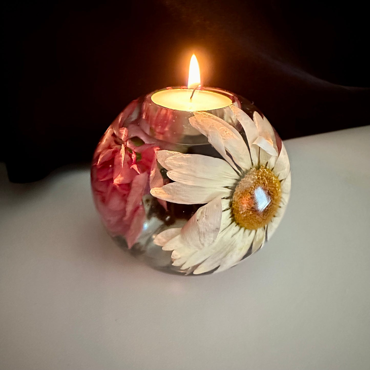 Purple Pink & White Large Tea-light Sphere