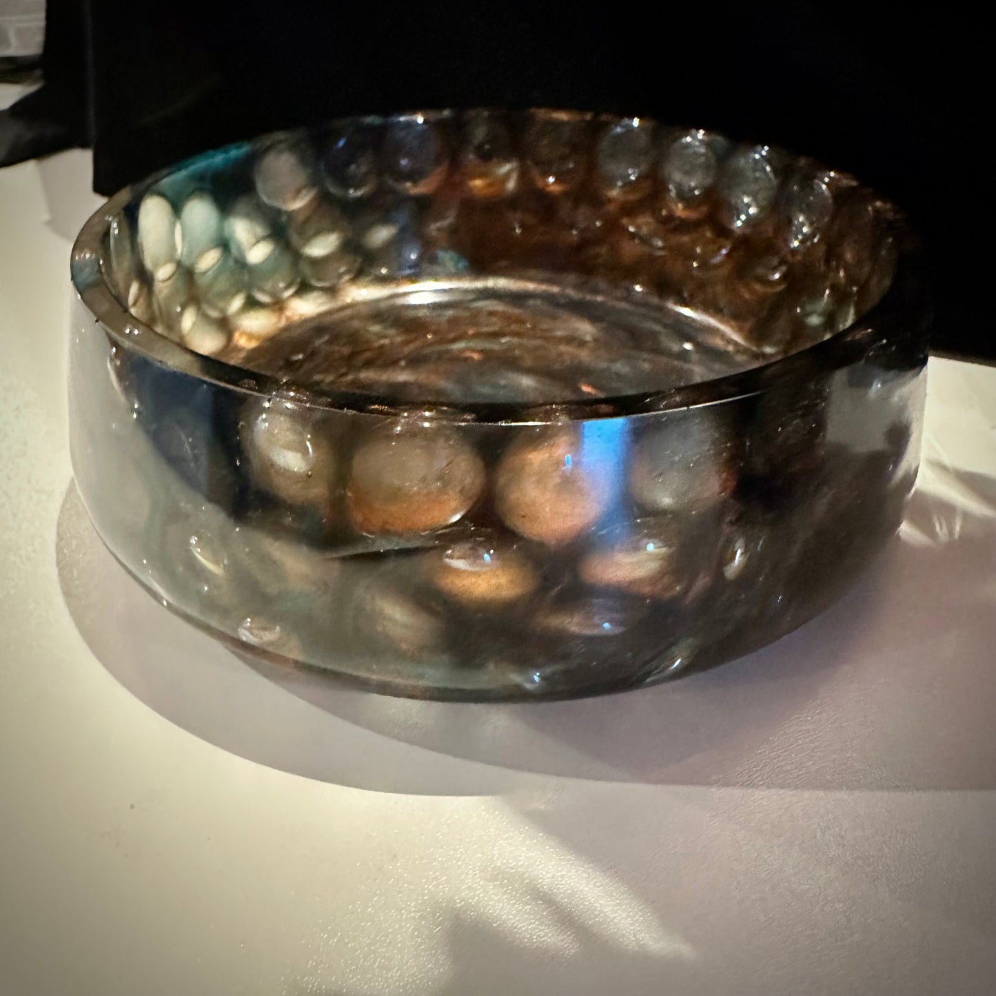 Large Black & Copper Shimmer Bowl