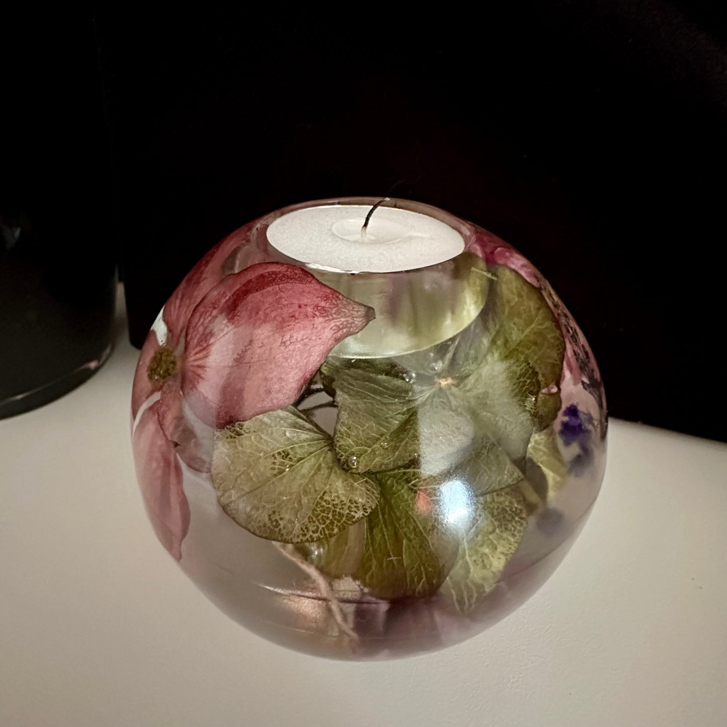 Pink Dogwood & Hydrangea Large Tea-light Sphere