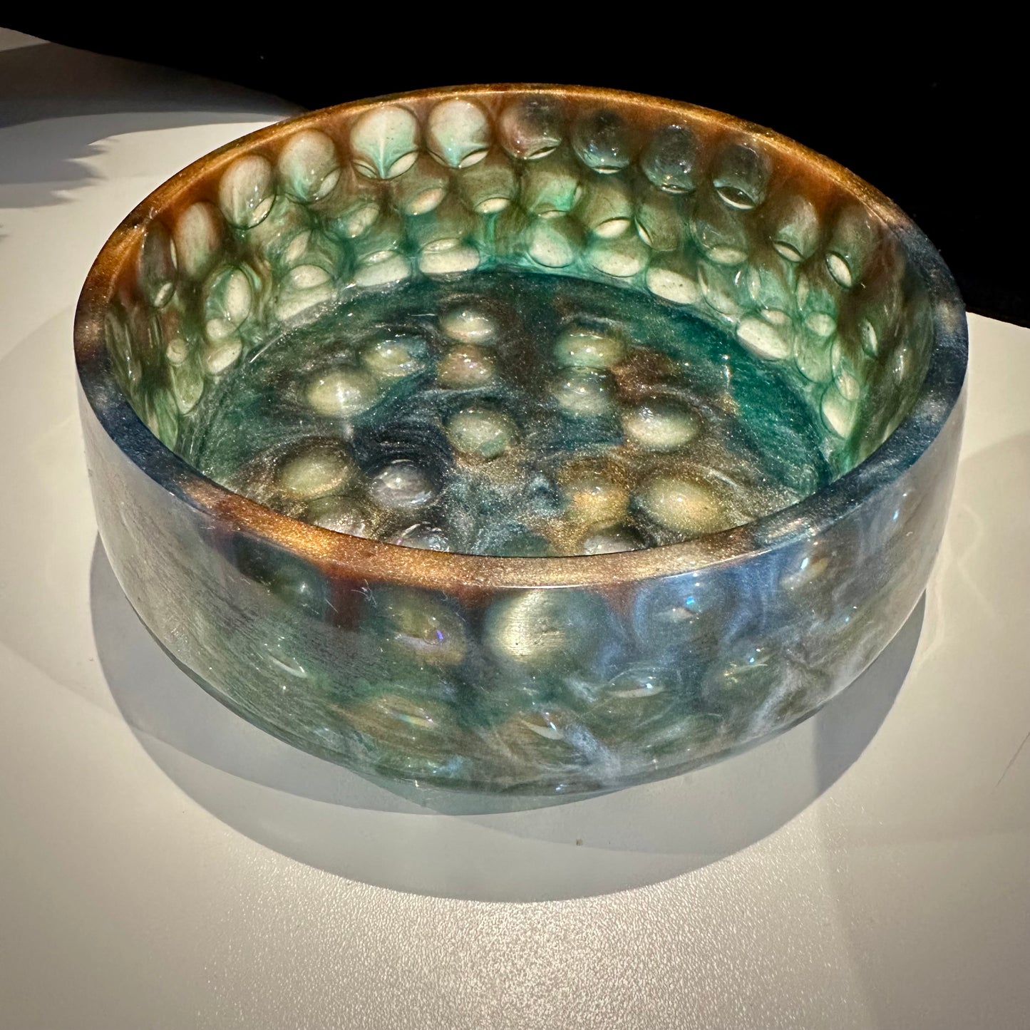 Large Green & Blue Shimmer Bowl