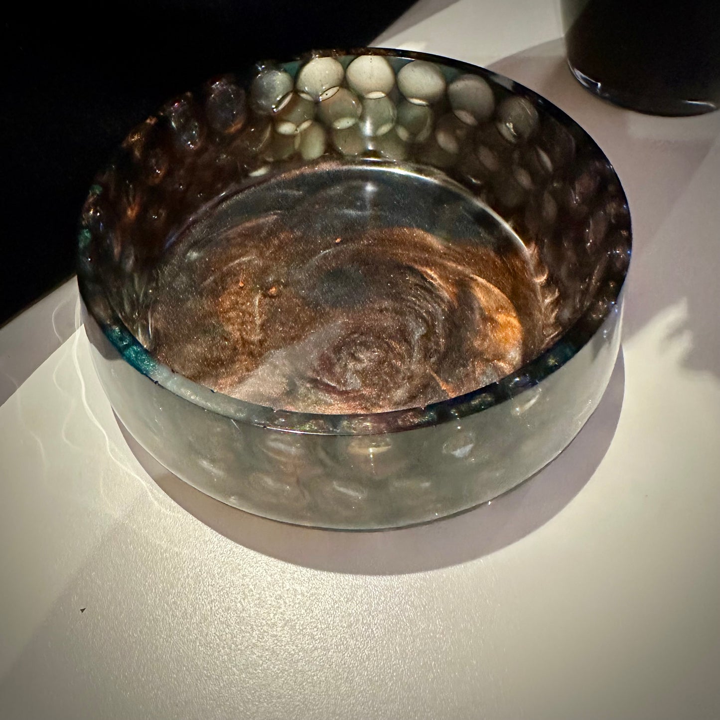 Large Black & Copper Shimmer Bowl