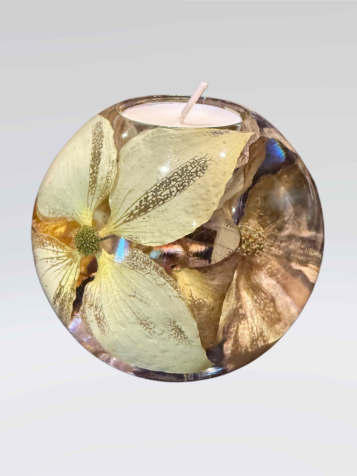 Pink & White Dogwood Large Tea-light Sphere