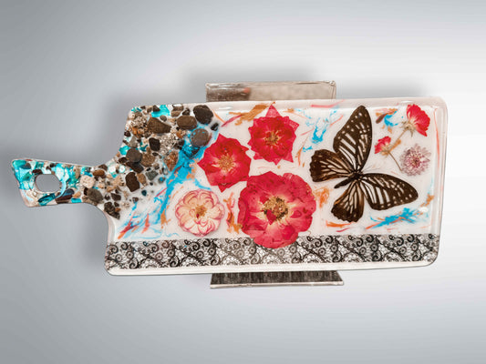 Butterflies and Roses Cheese Board