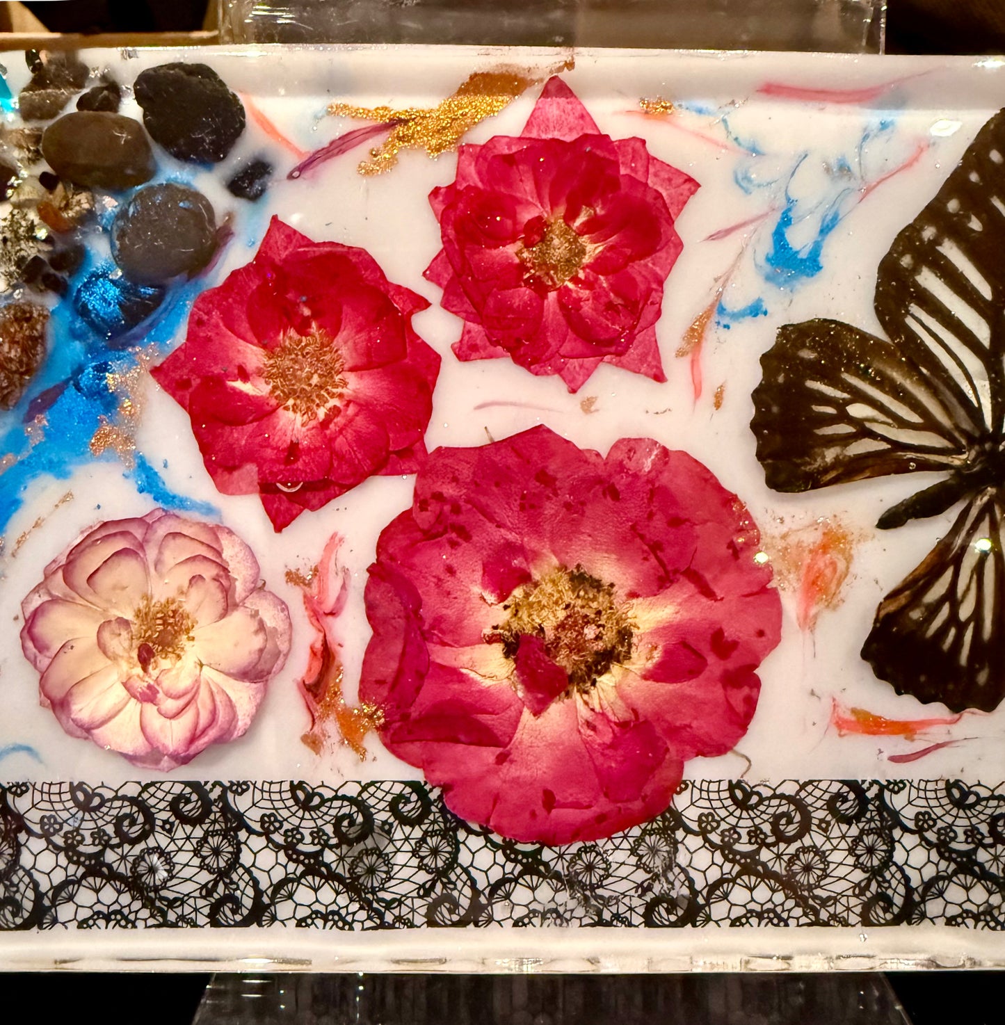 Butterflies and Roses Cheese Board
